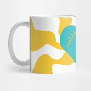 Heart Melt - Turquoise and Yellow Mug